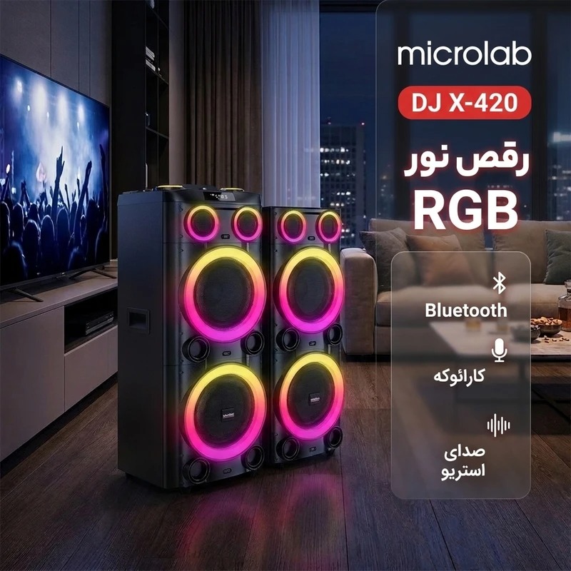اسپیکر دوقلو میکرولب مدل DJ-X420